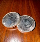 Two 2oz JM Bullion (4 troy oz total) rounds. 999 Fine Silver
