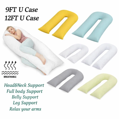 9FT/12FT U Shaped Full body Pillowcase For U Pillow Polycotton U Comfort Cover