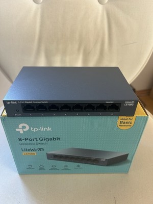 TP-Link 8-Port Gigabit Netzwerk Switch, Plug-and-Play, 8 RJ-45 LAN Ports