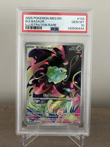 2025 POKEMON MEG EN-MEGA EVOLUTION ILLUSTRATION RARE #133 BULBASAUR PSA 10