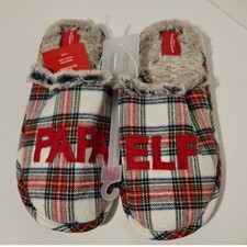 Wondershop Men's Papa Elf Plaid Slippers Size Medium 9/10 