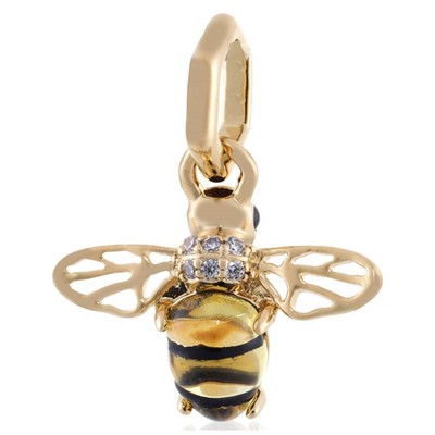 Pandora Sparkling Bee 14k Gold-plated Dangle Charm