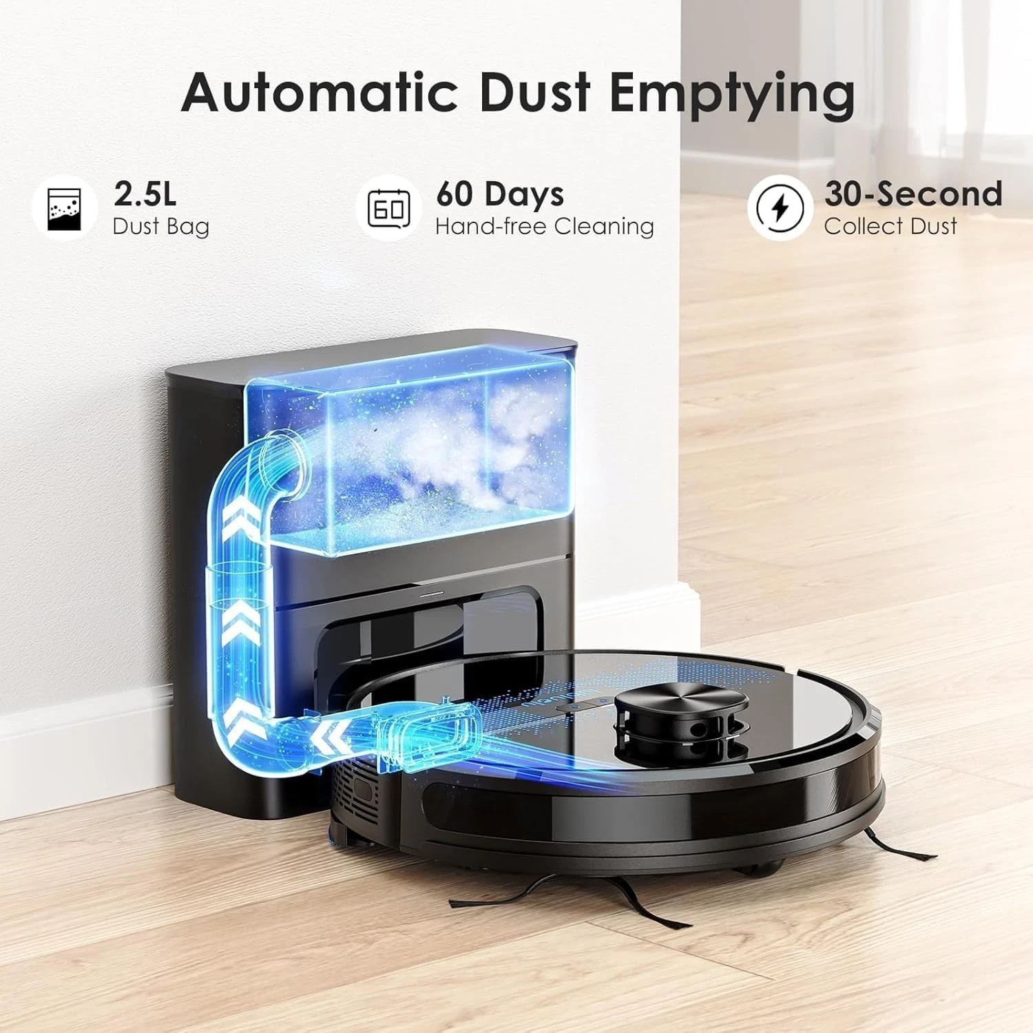 Lubluelu SL60 PRO Robot Vacuum Cleaner with Mop,4000Pa Robot Vacuum