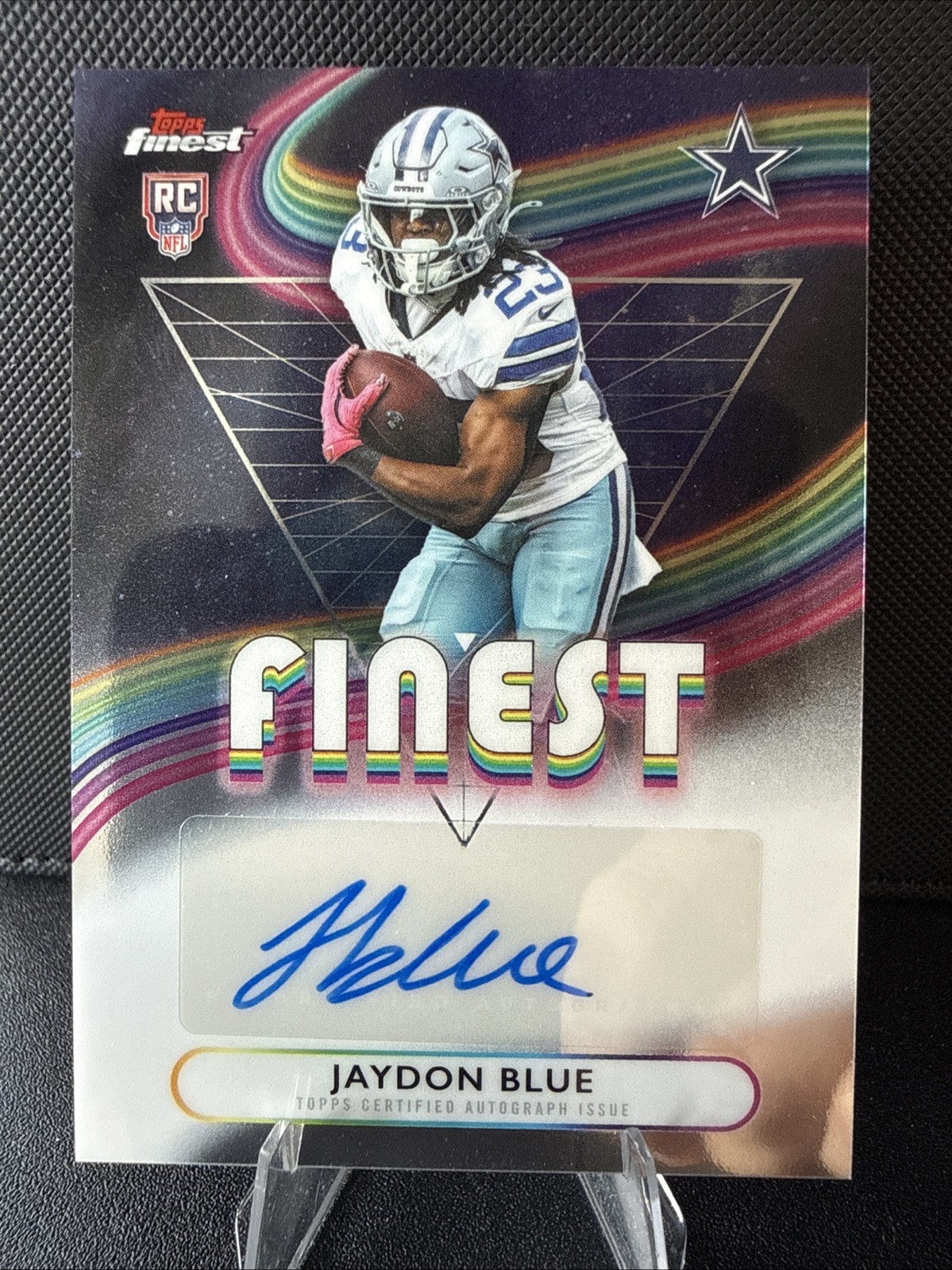 2025 Topps Finest Jaydon Blue RC Auto Rookie Finest Cowboys #RFA-JBL