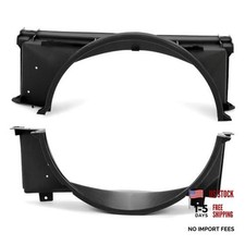 Fan Shroud Compatible with 1988-1999 Chevy Chevrolet GMC Black Upper  Lower