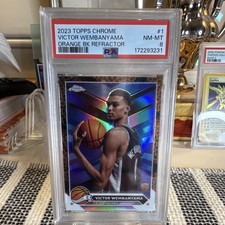 Topps 2023 Topps Chrome Victor Wembanyama RC #1 Orange BK Refractor PSA 8