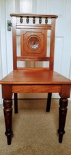 Antique Oak Decorative Carved  Church Chair 