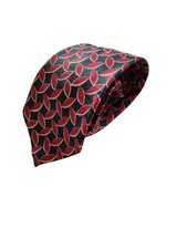 Polo Ralph Lauren Men's Silk Tie Made By Hand In USA Red /Gray