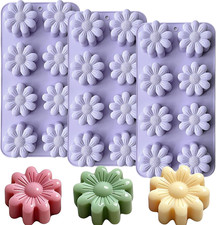 Flower Silicone Molds 8 Cavities Daisy Butterfly Food Grade BPA Free for Baking