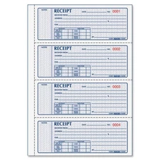 Money Receipt Book, Manifold Cover, Carbonless Triplicate Forms, 11" x 8", 10...