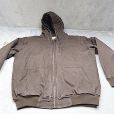 RedHead Jacket Mens Large Tall Brown Canvas Quilt Lined Workwear Winter Outdoor