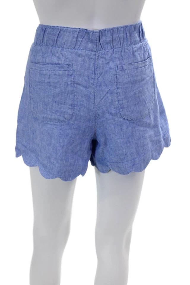 Pantalones Cortos Lilly Pulitzer Para Mujer Cintura Elástica Dobladillo Vieira Bolsillos Azul Talla S Foto 3 de 4