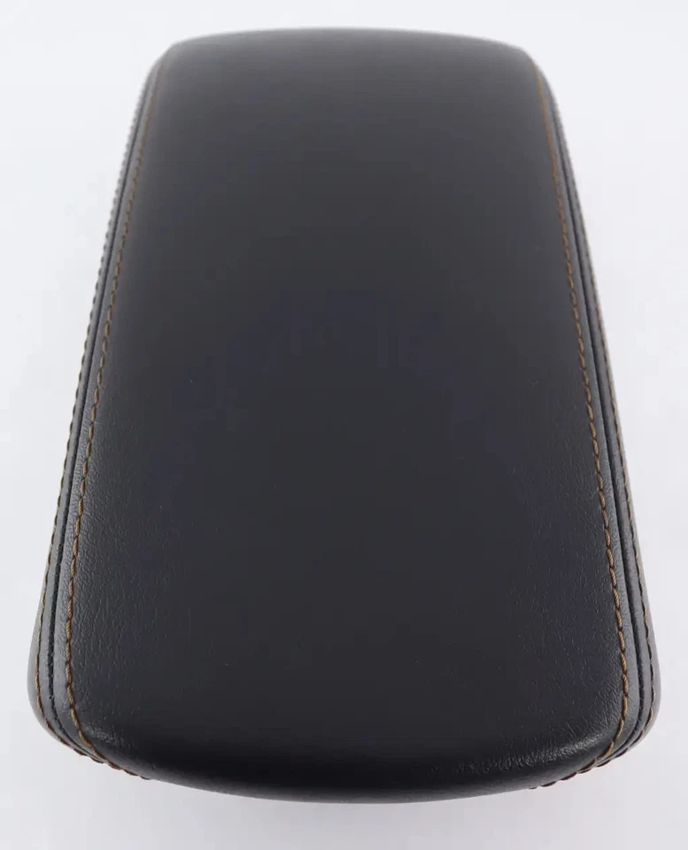 17 - 21 Jeep Compass Sliding Center Console Lid Armrest Black Gold Stitch - Image 3 of 4