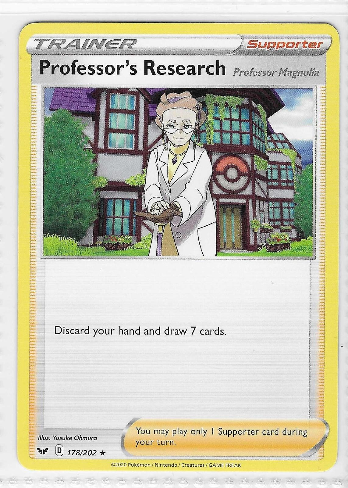 Professor's Research (Professor Magnolia) 178/202 Sword & Shield Pokemon NM