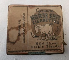 Vintage Genuine Horse Shit Cigarettes Novelty Tobacco Tin