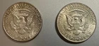 Two (2) COINS - 1964 JFK Half Dollars 90% Silver✨.7234 oz SILVER!✨ASM over $70