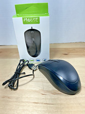 USB Wired Optical Mouse Black 1200 DPI Scroll Wheel PC Mac Laptop Desktop