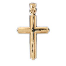 Cross Charm Pendant 14k Gold 2.3 Grams 