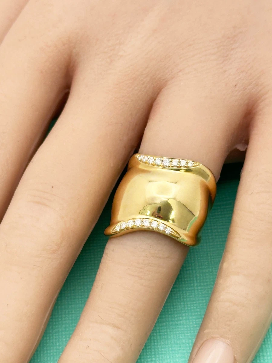 Tiffany & Co. Diamond Yellow Gold Ring 6 Ring Fine Rings for sale