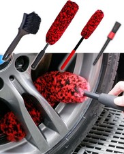 Professional 4 Pack Long Handle Wheel Brush Kit for Cleaning Wheel and Tire- 2X