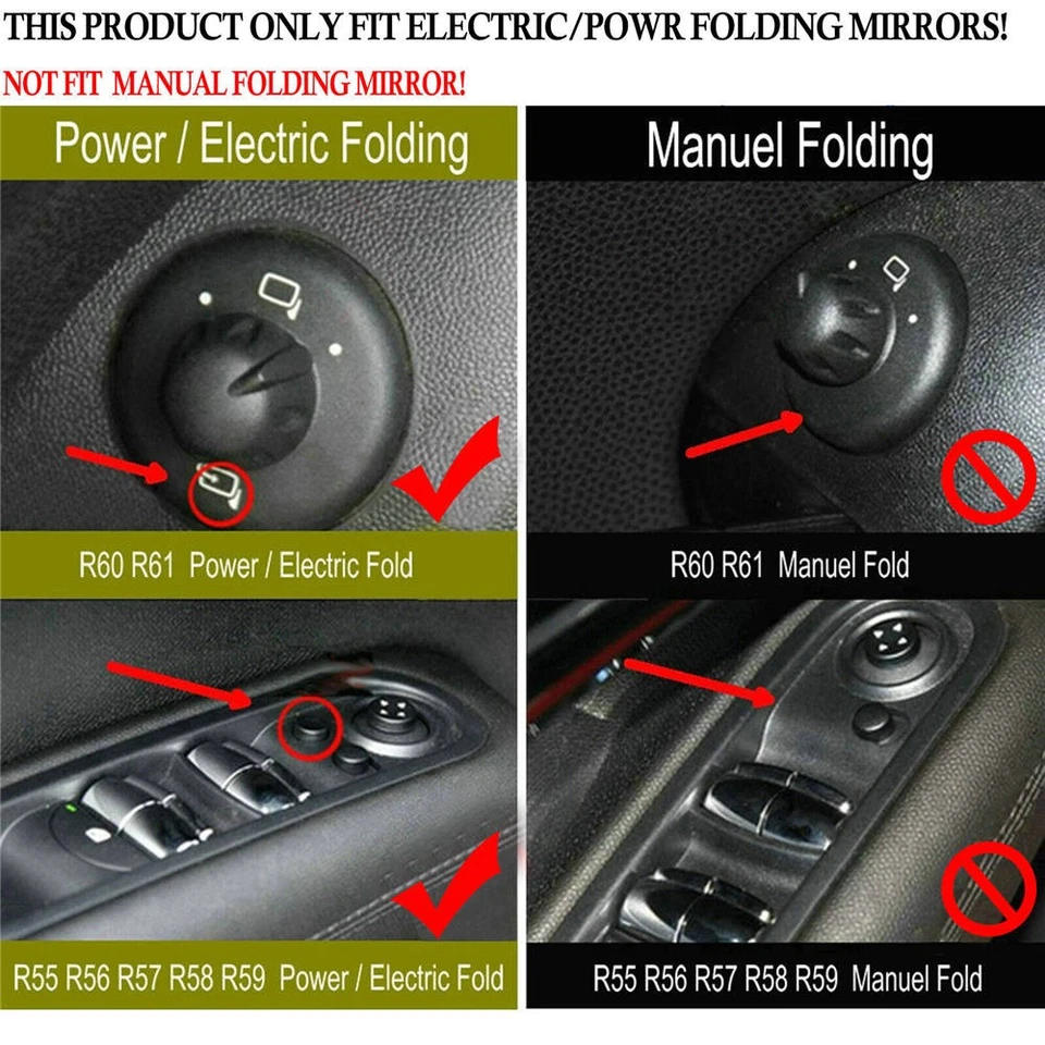 2x Calotta copri specchietti laterali effetto carbonio per Mini Cooper R55 R56 R57 R58 R59 - Immagine 2 di 4
