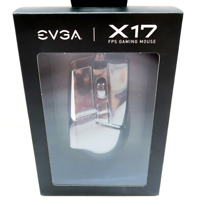 New EVGA X17 FPS Gaming Mouse LED Sync 8K Hz Report Rate USB, Sniper Button, RGB