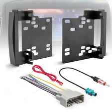 Double DIN Radio Installation Dash Kit Radio Wire Harness for Dodge/Jeep/Chrysle