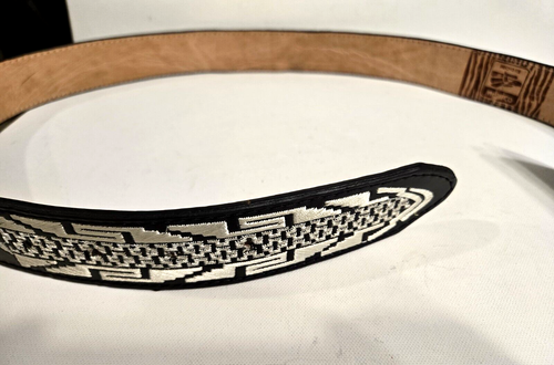 Men's Mexican Cinto Piteado Belt 100% Leather - Authentic New! - Picture 5 of 8