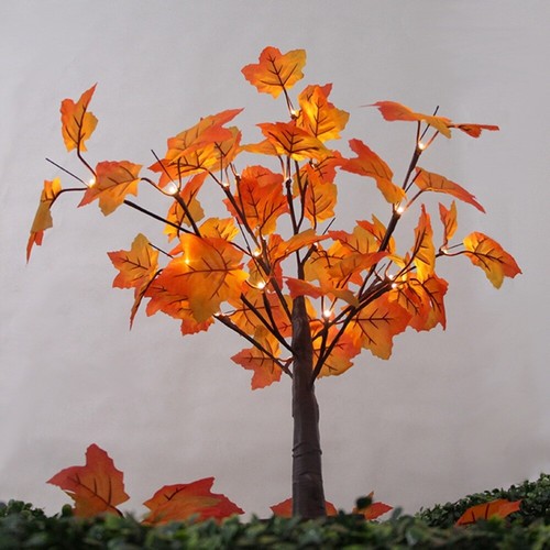 Autumn Decorations Tabletop Maple Tree Light Fall Outdoor Decorations - Picture 12 of 12