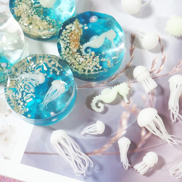 5Pcs Diy Epoxy Filling Material Crystal Ocean Resin 3D Mini Jellyfish ModeliBJU 5Pcs Diy Epoxy Filling Material Crystal Ocean Resin 3D Mini Jellyfish ModeliBJU