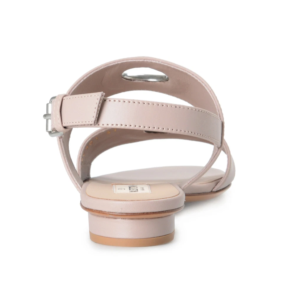 Sandalias planas de cuero beige para mujer Valentino Garavani talla 7 8,5 Foto 3 de 4