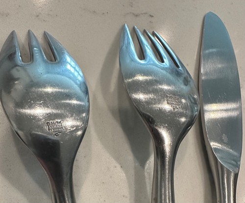 6 Piece Vintage Dansk Black Kongo Flatware Set Germany Place Setting - Picture 12 of 14