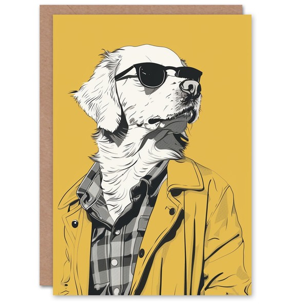 Golden Retriever-Haustierdesign Karte Mit Hundemotiv Geburtstagskarte-image
