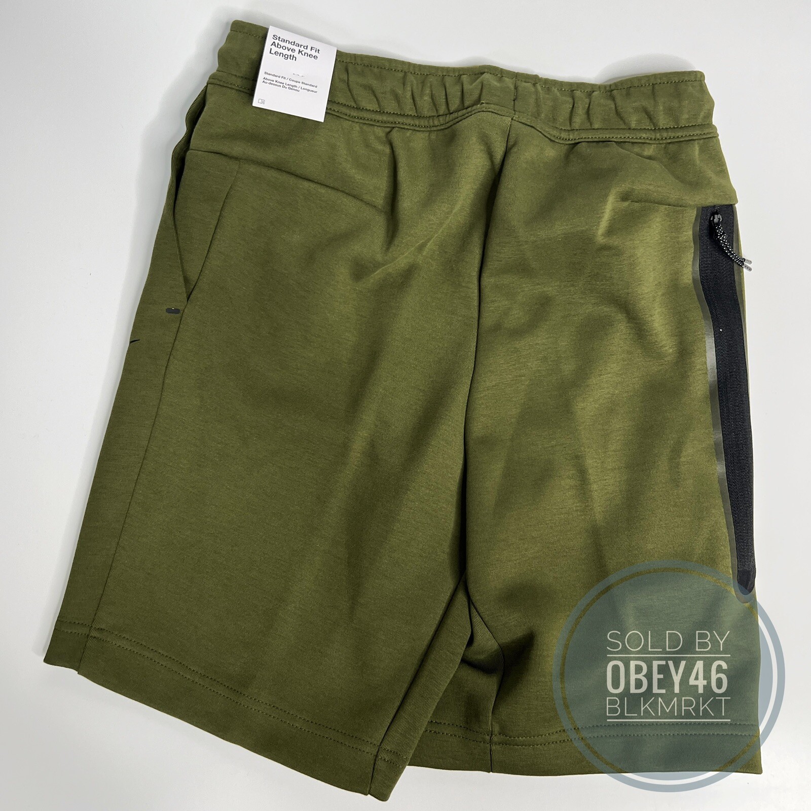Nike Menu0026#039;s Sportswear Tech Fleece Shorts CU4503-326 Olive Green SZ XS  | eBay