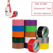 10M / 50M Duck Duct Gaffa Gaffer Waterproof Strong Textil Tape 16 Color Optional