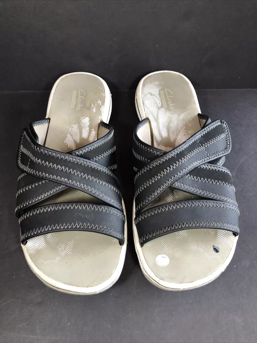 Clarks Womens Brinkley Lonna Arnie Loop Strap Black Sz 5.5