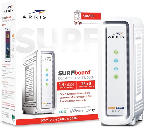 ARRIS® Surfboard® SB6190 Cable Modem, White - 第 5/6 張圖片