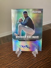 2022 Panini Draft Picks Silver Prizm AUTO SP Royber Salinas #AU-RO pre Rookie RC