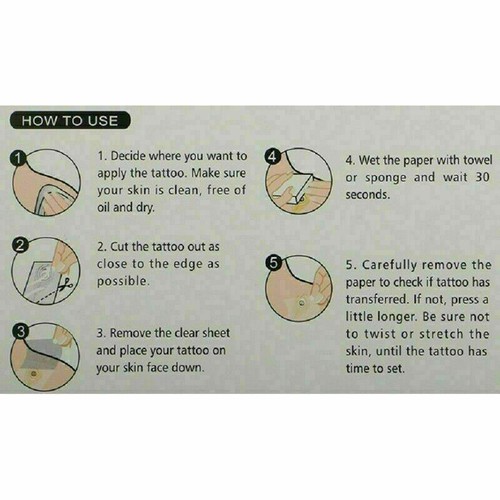 ON SALE!! 12 Pcs/Set Temporary Tattoo Sticker Waterproof Fake Tatoo Body Art US - Picture 2 of 13