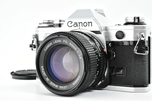 [Exc +++++] Canon AE-1 SLR 35mm Film Camera New FD NFD 50mm F1.4 Lens JAPAN