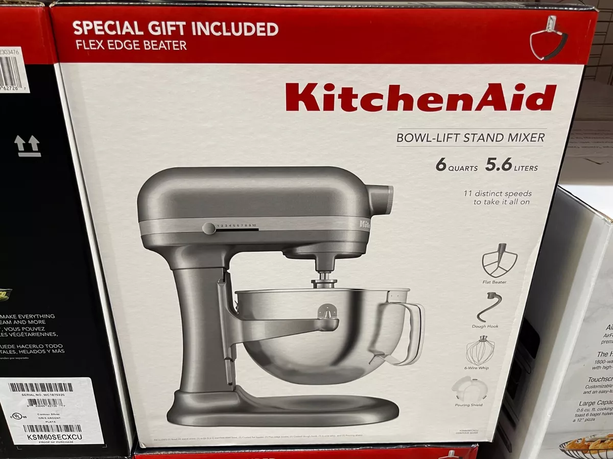 KitchenAid 6 Quart Bowl-Lift Stand Mixer Contour Silver