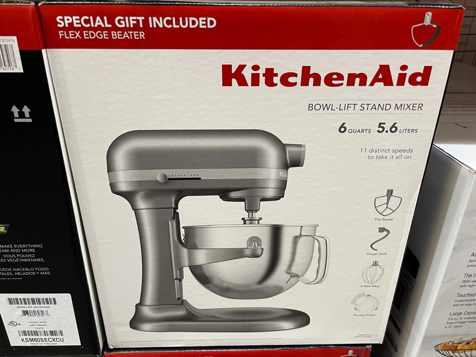 Kitchenaid 6 Quart Bowl-Lift Stand Mixer 11 Speed Bonus Attachments Silver KSM60
Opens in a new wind