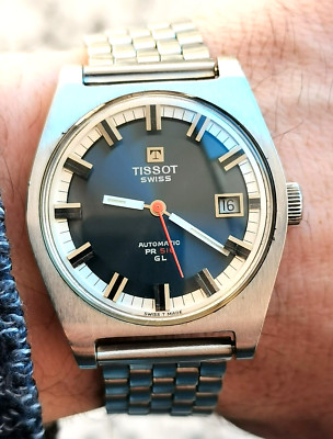 Orologio Tissot Automatic PR516 GL blaues Zifferblatt Edelstahl Uhr 35mm montre