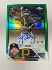 Jason Delay 2023 Topps Chrome Rookie Card RC Autograph RA-JD Green /99 Pirates