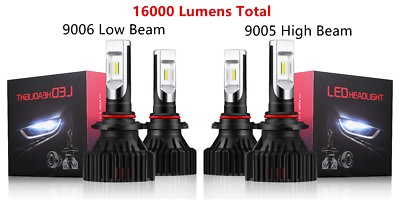 Alla Lighting LED High Low Beam Headlight Bulb Light Kit for BUICK, Xenon White