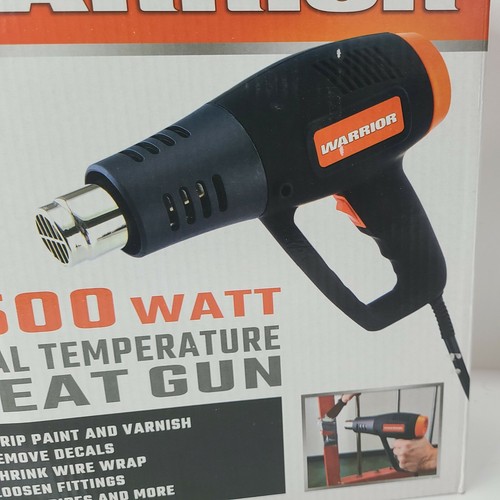 Pistola de calor Warrior 1500 vatios 700/1000 doble temperatura agarre EZ mango espalda plana - Imagen 3 de 10