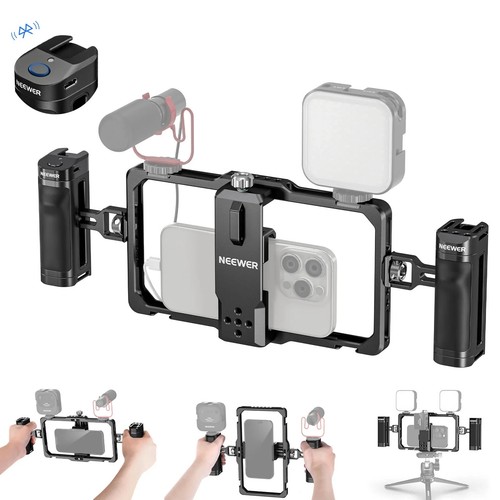 NEEWER Phone Stabilizer Video Rig Handheld Phone Cage Kit for iPhone Samsung - 第 1/9 張圖片