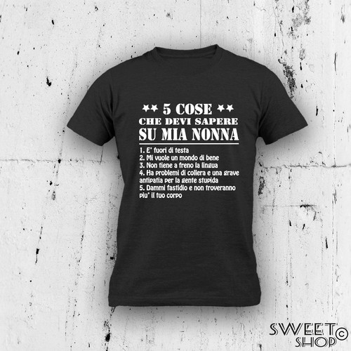 T-shirt maglietta bimba bimbo bambina bambino IDEA REGALO NONNA FESTA DEI NONNI - Picture 5 of 5