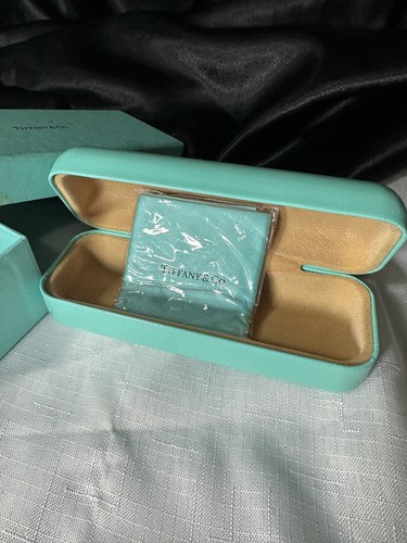 Tiffany Co Sunglass Case Box Hardshell Turquoise Hard Eyeglass Case, Cloth, Bag - Picture 2 of 5