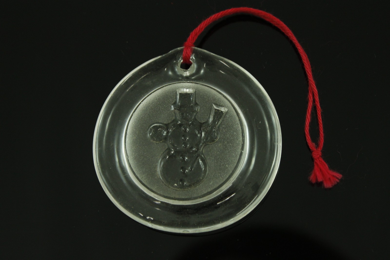 Vintage Glass Snowman Christmas Ornament Holiday Tree Decoration